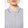 Polo maille piquée manches longues femme
