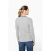 Polo maille piquée manches longues femme