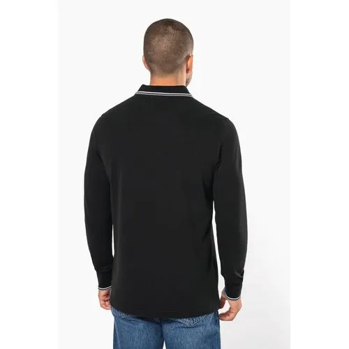 Polo maille piquée manches longues homme 2 Polo maille piquée manches longues homme
