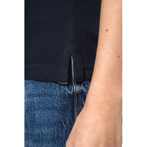 Polo piqué bicolore femme