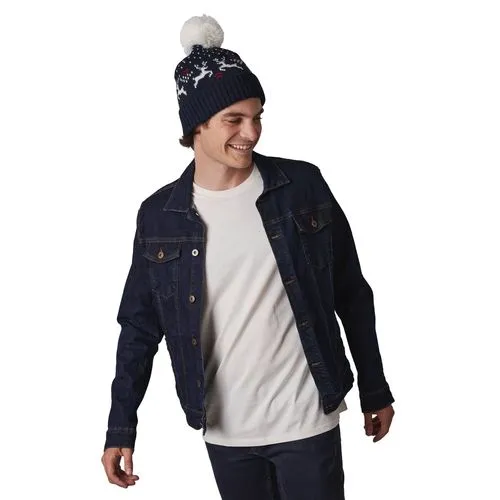 Bonnet de Noël motifs rennes 2 Bonnet de Noël motifs rennes
