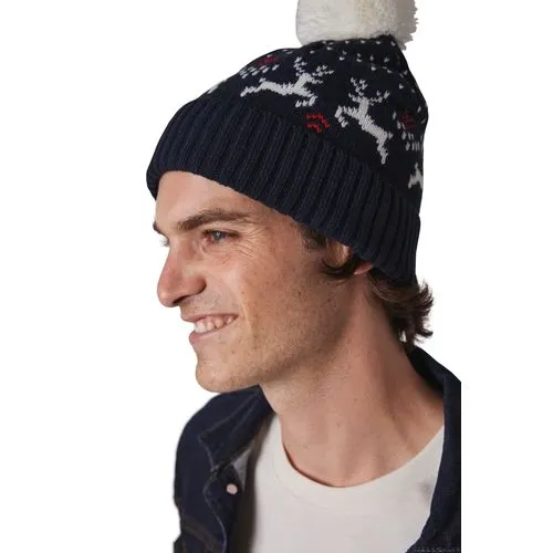Bonnet de Noël motifs rennes 5 Bonnet de Noël motifs rennes