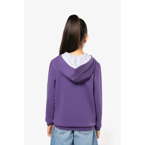Sweat-shirt capuche contrastée enfant