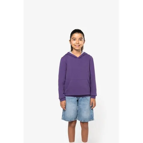 Sweat-shirt capuche contrastée enfant