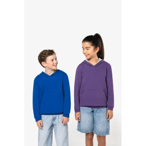 Sweat-shirt capuche contrastée enfant