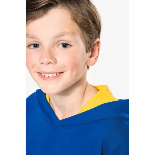 Sweat-shirt capuche contrastée enfant
