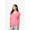 T-shirt écoresponsable loose à col V femme