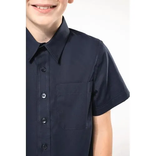 Chemise popeline manches courtes enfant