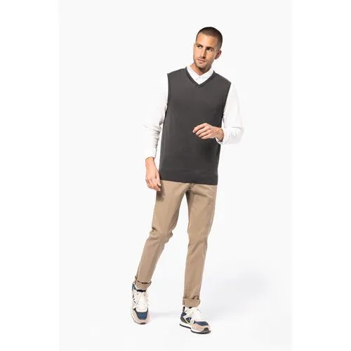 Pull col V sans manches