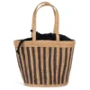 Sac panier rayé en jonc de mer