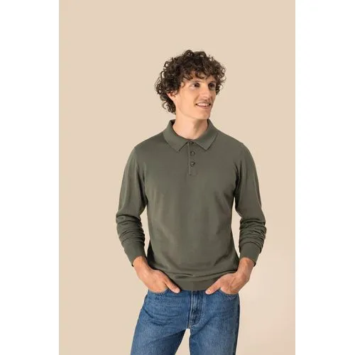 Polo écoresponsable manches longues homme