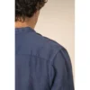 Chemise à col Mao délavée  en lin homme