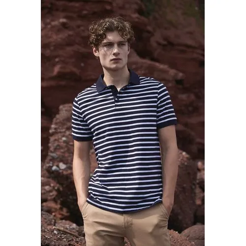 Polo jersey à rayures