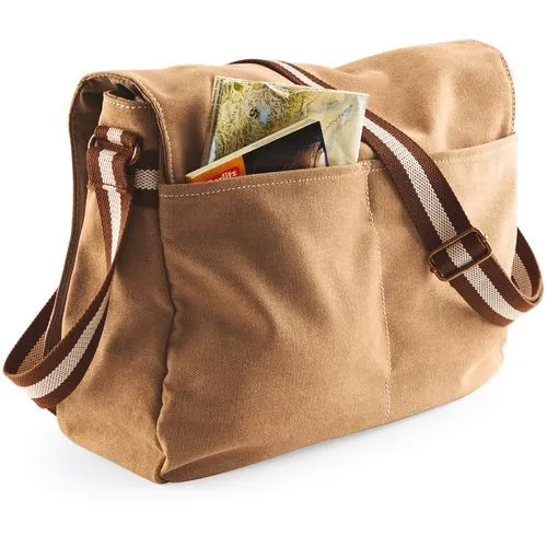 Sac courrier vintage en toile