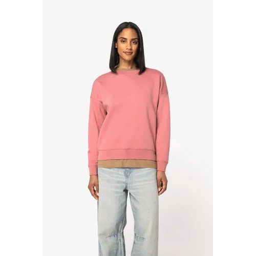 Sweat-shirt écoresponsable à col rond à épaules tombantes femme