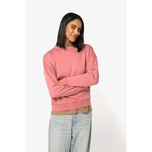 Sweat-shirt écoresponsable à col rond à épaules tombantes femme