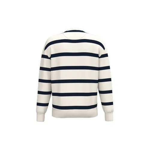 Sweat-shirt écoresponsable à col rond à rayures et épaules tombantes unisexe