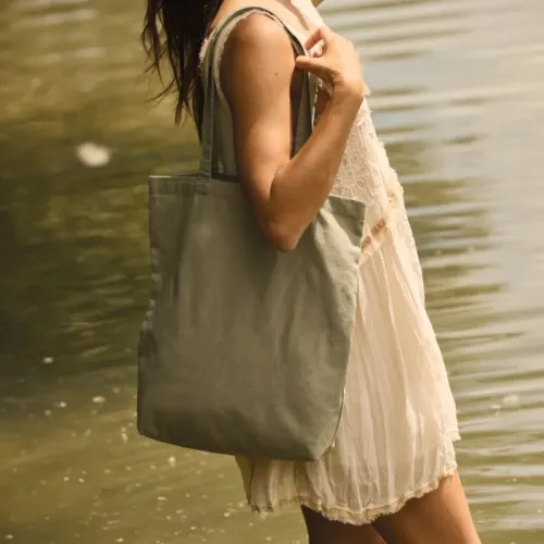 Sac shopping délavé en coton