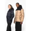 Parka matelassée à capuche bi-ton unisexe