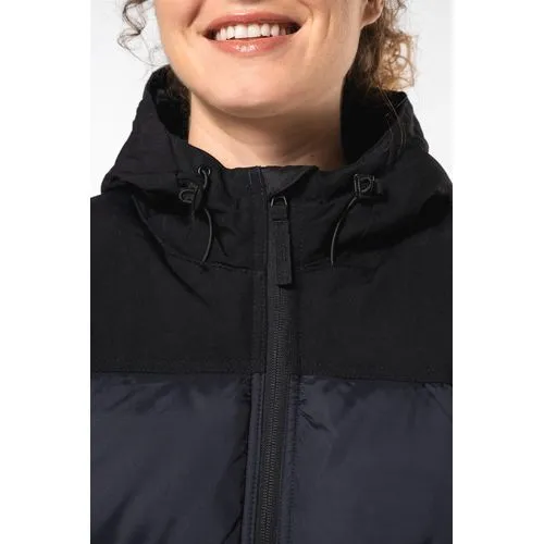 Parka matelassée à capuche bi-ton unisexe