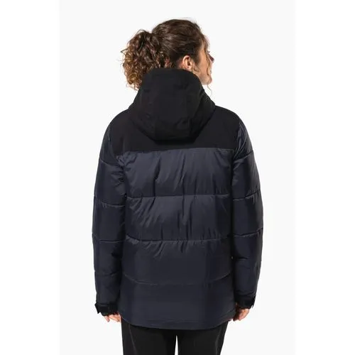 Parka matelassée à capuche bi-ton unisexe