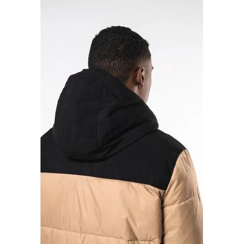 Parka matelassée à capuche bi-ton unisexe