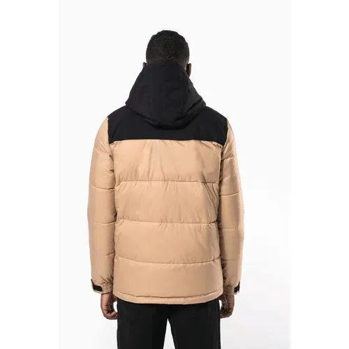 Parka matelassée à capuche bi-ton unisexe