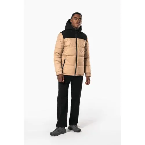 Parka matelassée à capuche bi-ton unisexe