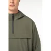 Veste coupe-vent imperméable écoresponsable quart zip unisexe