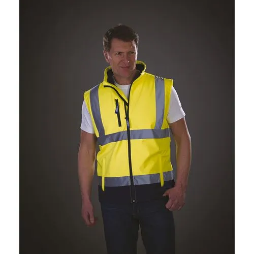 Bodywarmer softshell haute visibilité