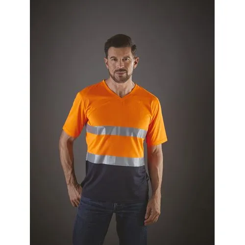T-shirt col V haute visibilité Top Cool