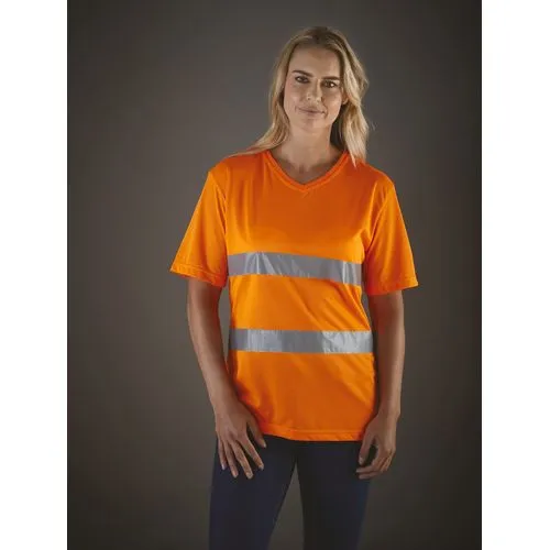 T-shirt col V haute visibilité Top Cool