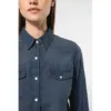 Chemise denim manches longues femme
