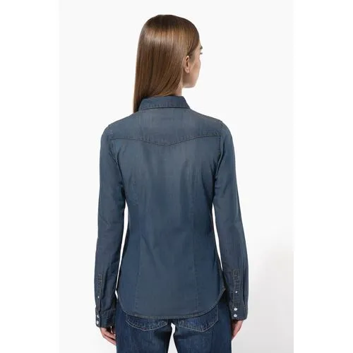 Chemise denim manches longues femme