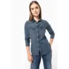 Chemise denim manches longues femme