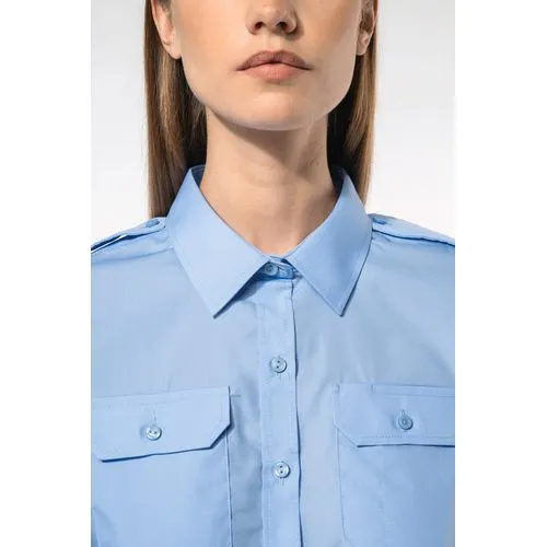 Chemise pilote manches longues femme