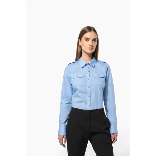 Chemise pilote manches longues femme