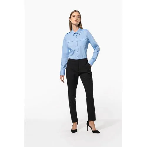 Chemise pilote manches longues femme