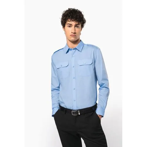 Chemise pilote manches longues homme