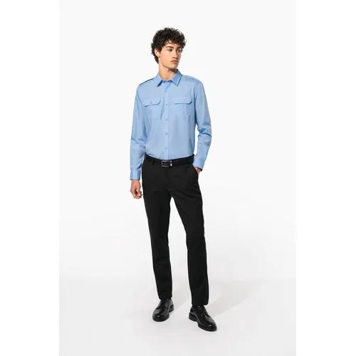 Chemise pilote manches longues homme