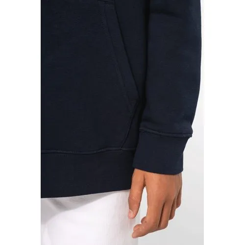 Sweat-shirt à capuche contrastée à motifs enfant unisexe