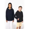 Sweat-shirt à capuche contrastée à motifs enfant unisexe